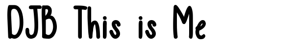 DJB This is Me font preview